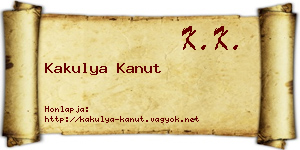 Kakulya Kanut névjegykártya